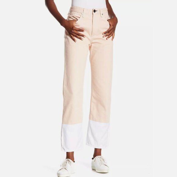 Rag & Bone $395 Retail Rose White Two Toned High Waisted Jeans Womens Size 24 - Picture 3 of 8